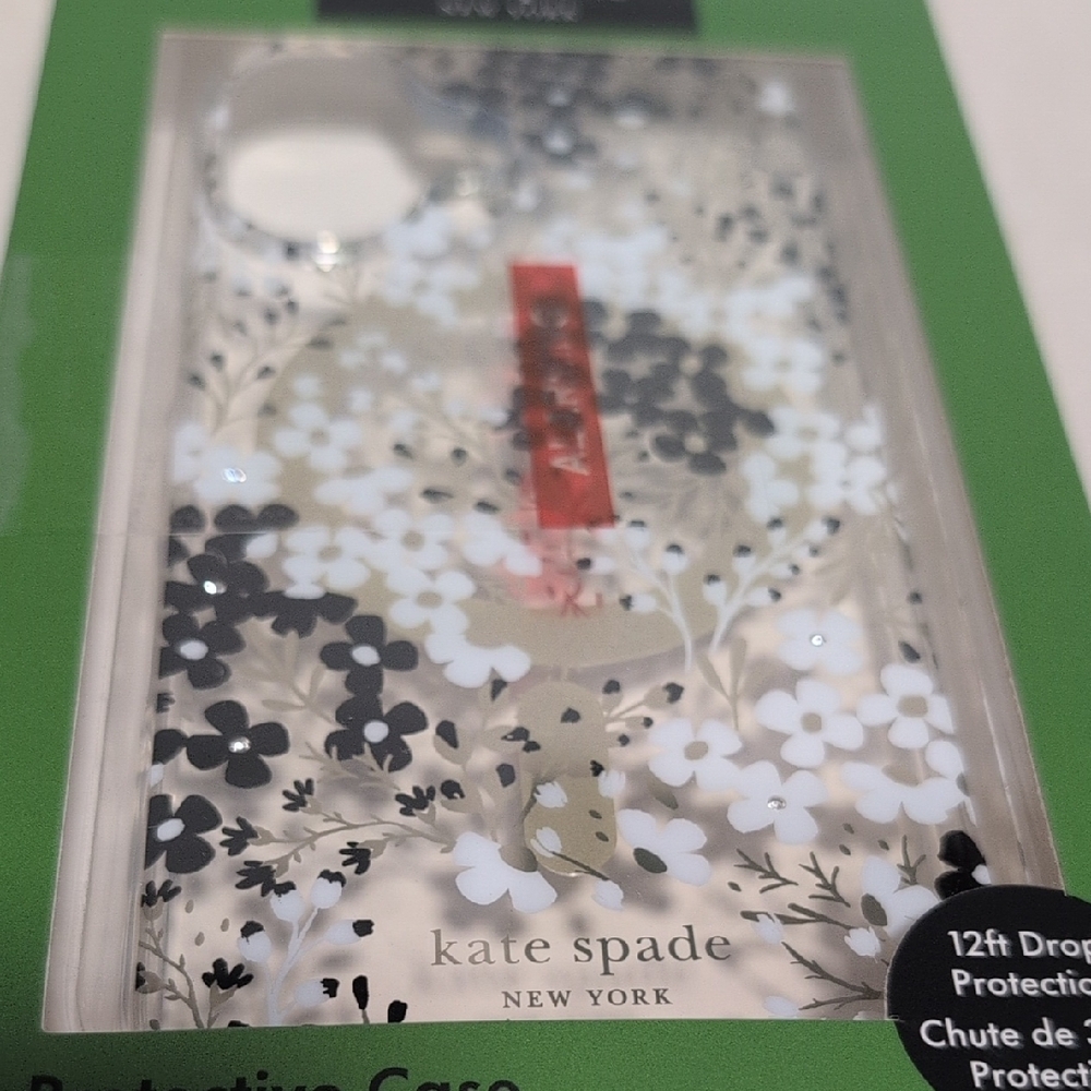 kate spade Black and White Floral iPhone 16 Case - Picture 6 of 8